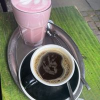 Cafe Americano and Stawberry Latte  at Mondo DELI in Darmstadt