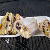 Vegan gozleme and falafel wrap at Laziko Kebabs & Gozleme in Margate