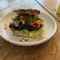 Gochujang sandwich: quite tasty, but a bit too sour  at Karibu Cafe in Utrecht