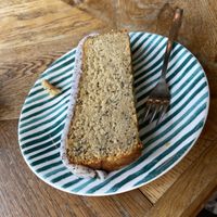 Lemon/poppyseed cake: quite nice  at Karibu Cafe in Utrecht