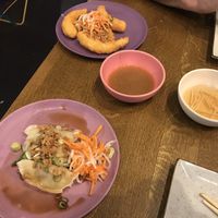 Dumplings & fried shrimps at Anan Saigon Streetfood in Utrecht
