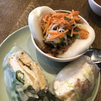 Tofu springrolls & vegan duck bun at Anan Saigon Streetfood in Utrecht