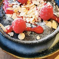 Chocolate porridge at South Lodge Hotel in Lower Beeding