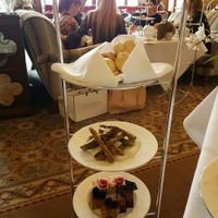 cake and scone stand at South Lodge Hotel in Lower Beeding