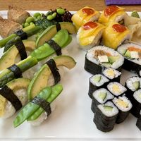 Vegane Sushi-Platte  at Cafe im Kunstmuseum in Vaduz