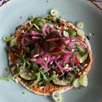 Moroccan flatbread at Black & White Kafe in Breda