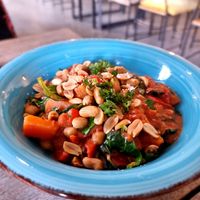 Stew with peanuts at Black & White Kafe in Breda