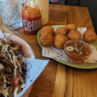 Mac n cheese bitterballs at Ping Pong Parck in Amsterdam