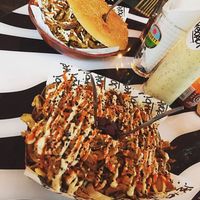 Loaded fries  at Ping Pong Parck in Amsterdam