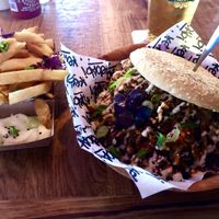 Kebab and french fries  at Ping Pong Parck in Amsterdam