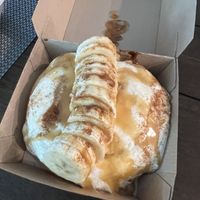Bananas Foster cinnamon roll with cream cheese frosting (my request).  at Cinnaholic in Henderson