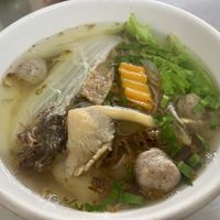 Noodle soup   at Ahaa Boer Vegetarian Food in Battambang