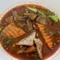 Noodle soup   at Ahaa Boer Vegetarian Food in Battambang