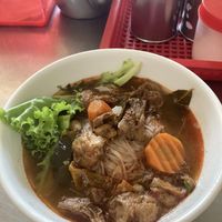 sweet beef noodle soup   at Ahaa Boer Vegetarian Food in Battambang