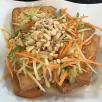 Sweet sour tofu!  at Monorom Garden in Battambang