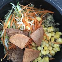 Stone pot rice  at Monorom Garden in Battambang