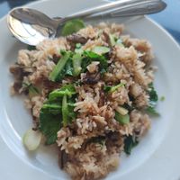 Fried rice with mushroom and vegetables at Monorom Garden in Battambang
