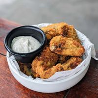 Vegan Breaded Portobello Mushroom Wedges at Privé - Keppel Bay in Central Singapore