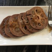 Stuffed Lotus Root (sweet) at Gong De Lin in Box Hill