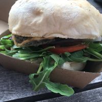 Fish burger  at VeganBurgz in Fortitude Valley