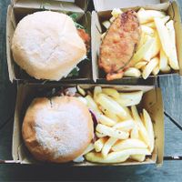 Vegan burgers and fish and chips at VeganBurgz in Fortitude Valley