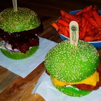 Ribz and Chickn burgz at VeganBurgz in Fortitude Valley