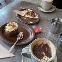 Vegan carrot cupcakes and soy coffee!  at Suburban West End in South Brisbane