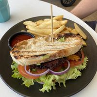 Hippie burger  at The Foreshore in Nightcliff