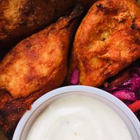 Hot wings with aioli  at Copper Branch in Edmonton