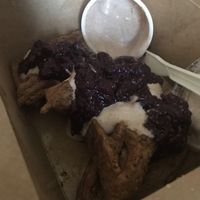 Blueberry waffle “to go”   at Copper Branch in Edmonton