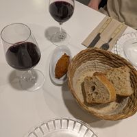 Aperitivos (chorizo style spread made with sweet potato) at Vegani in Sevilla