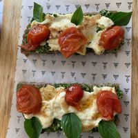 Caprese toast great cheese  at Namah Bistro in Belo Horizonte