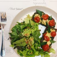 Toast Caprese w/ gluten free bread at Namah Bistro in Belo Horizonte