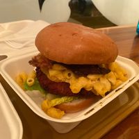  Mac burger w/ pink pea patty at Big Mood in Buffalo