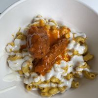 Loaded Mac and cheese dinner plate 15$ at Big Mood in Buffalo