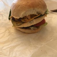 Big Mood burger with house made patty at Big Mood in Buffalo