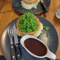 Pie tower with the jackfruit-based vegan variant at Wild Kiwi Pies in Valby