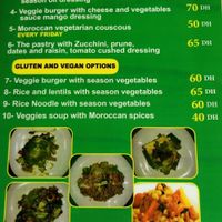 Vegan and gluten free options & whole foods at Green Vegetarian in Marrakech