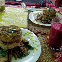 veggie burger at Green Vegetarian in Marrakech