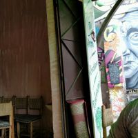 entrance to the cafe at Green Vegetarian in Marrakech