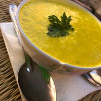 Hearty and tasty soup at Green Vegetarian in Marrakech