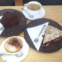 vegan cherry pie + vegan chocolate cake at Bang Bang in Siem Reap