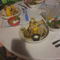 Banana blossom tacos with salads at Darwin Trailer Boat Club in Fannie Bay