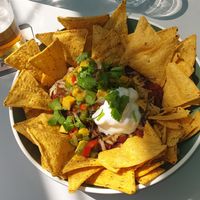 Vegan nachos at Darwin Trailer Boat Club in Fannie Bay