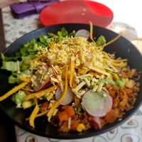 Vegan burrito bowl at Hot Tamale in Darwin