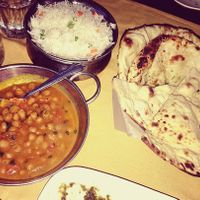 Chana Masala with Roti at Dakshin in Columbus