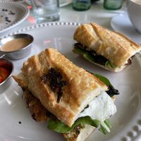 mmm...veggie sandwich on sourdough baguette  at Biotica in San Luis Potosi