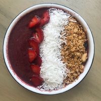 Açai bowl. at Biotica in San Luis Potosi
