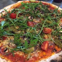 One of the vegan pizzas from the menu  at Romans Pizzeria in Glasgow