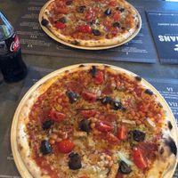 Hangover vegan pizza  at Romans Pizzeria in Glasgow